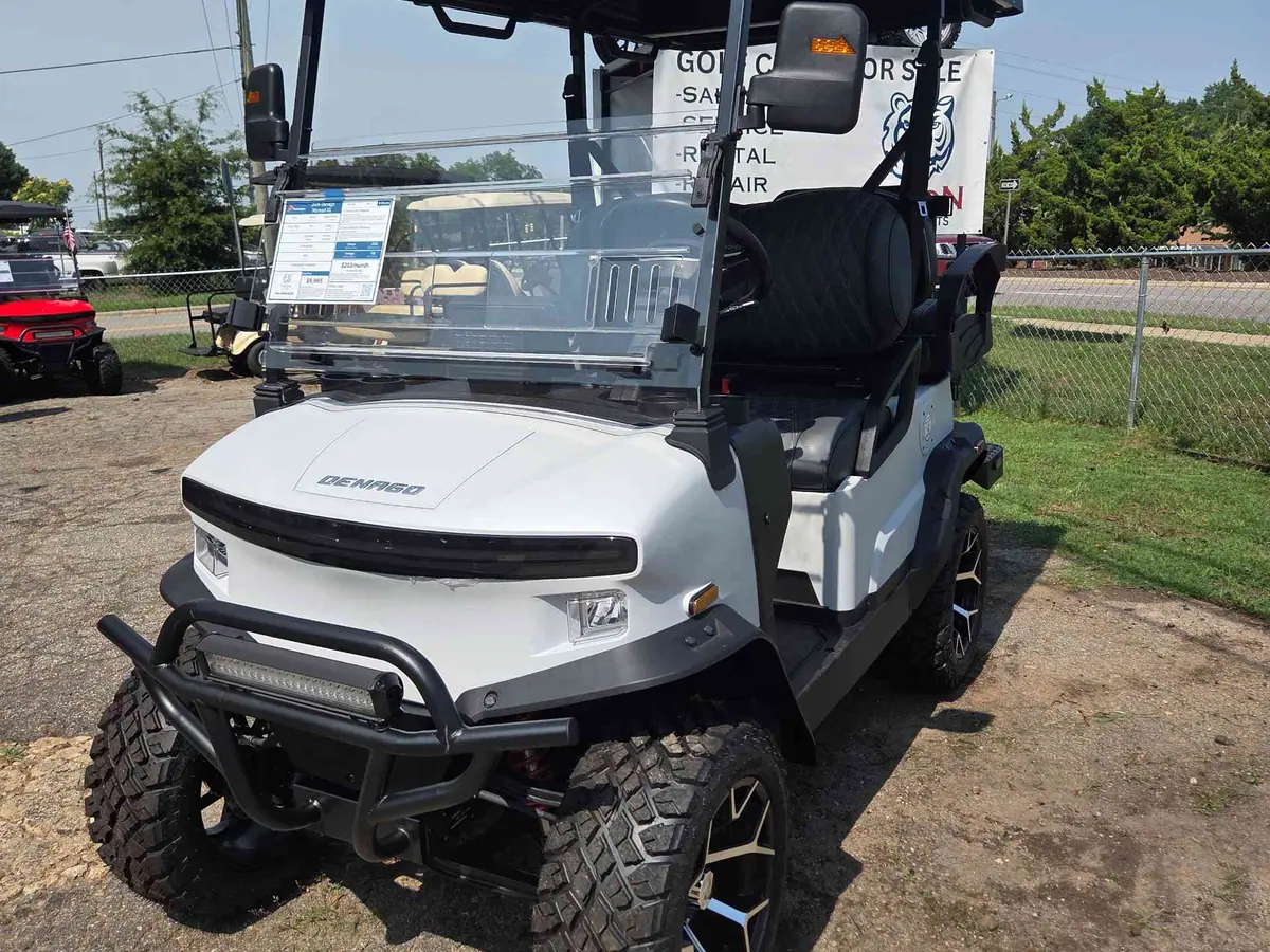New matte white electric 2026 Denago Nomad XL lifted golf cart for sale in Raleigh, NC