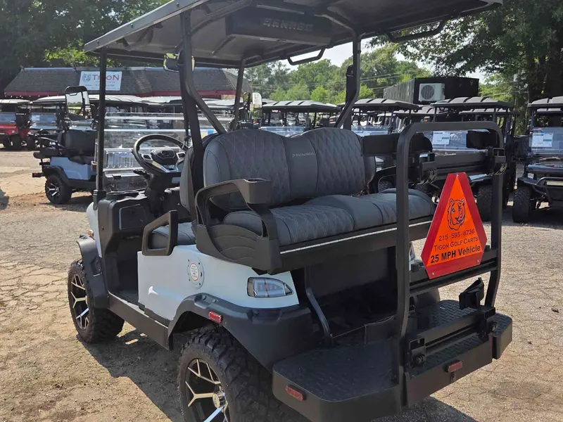 New matte white electric 2026 Denago Nomad XL lifted golf cart for sale in Raleigh, NC — photo 3