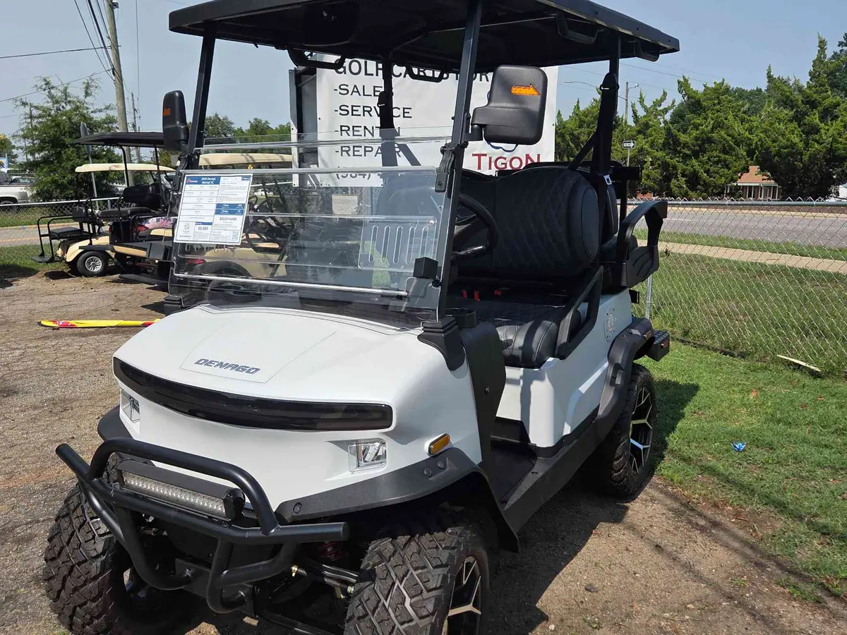 New matte white electric 2026 Denago Nomad XL lifted golf cart for sale in Raleigh, NC