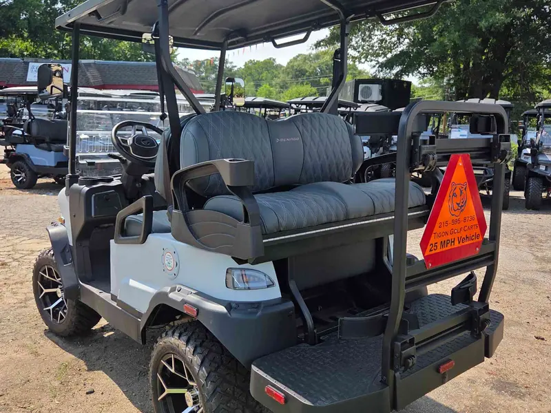 New matte white electric 2026 Denago Nomad XL lifted golf cart for sale in Raleigh, NC — photo 3
