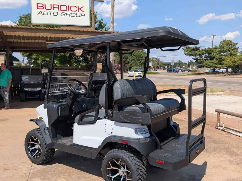New matte white electric 2026 Denago Nomad XL lifted golf cart for sale in Wichita Falls, TX — photo 3
