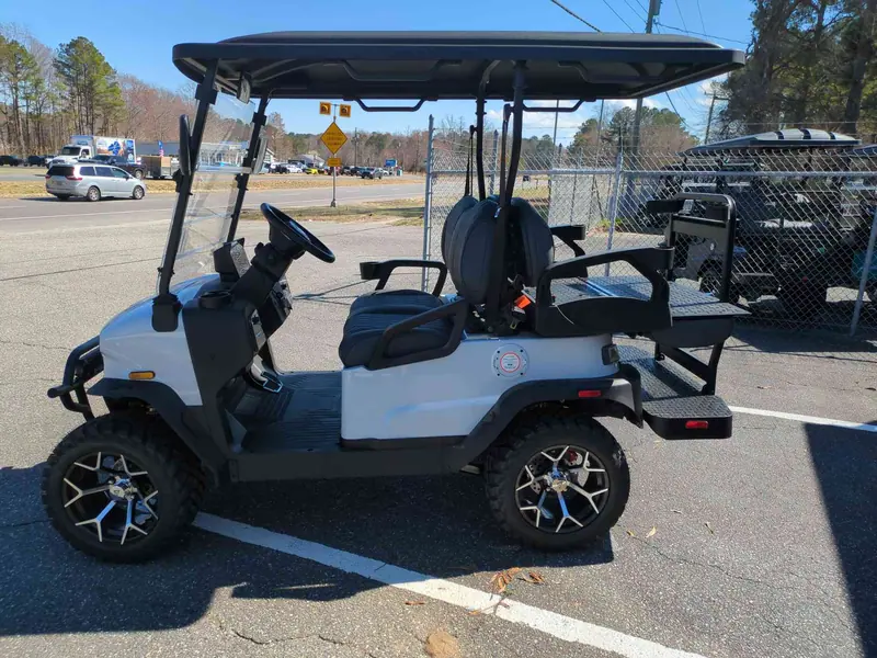 New white electric 2026 Denago Nomad XL lifted golf cart for sale in Gloucester Point, VA — photo 2