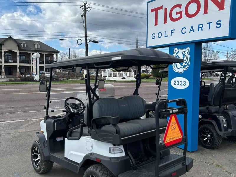 New white electric 2026 Denago Nomad XL lifted golf cart for sale in Hatfield, PA — photo 3