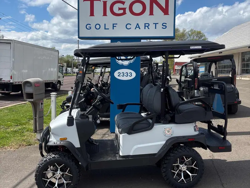 New white electric 2026 Denago Nomad XL lifted golf cart for sale in Hatfield, PA — photo 2