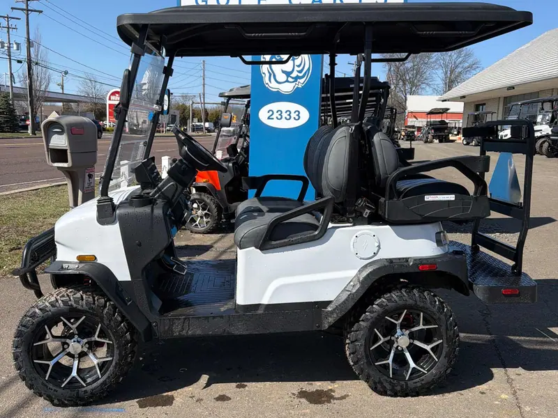 New white electric 2026 Denago Nomad XL lifted golf cart for sale in Hatfield, PA — photo 2