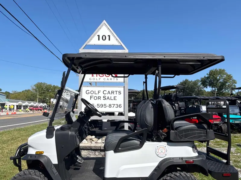 New white electric 2026 Denago Nomad XL lifted golf cart for sale in Ocean View, NJ — photo 2