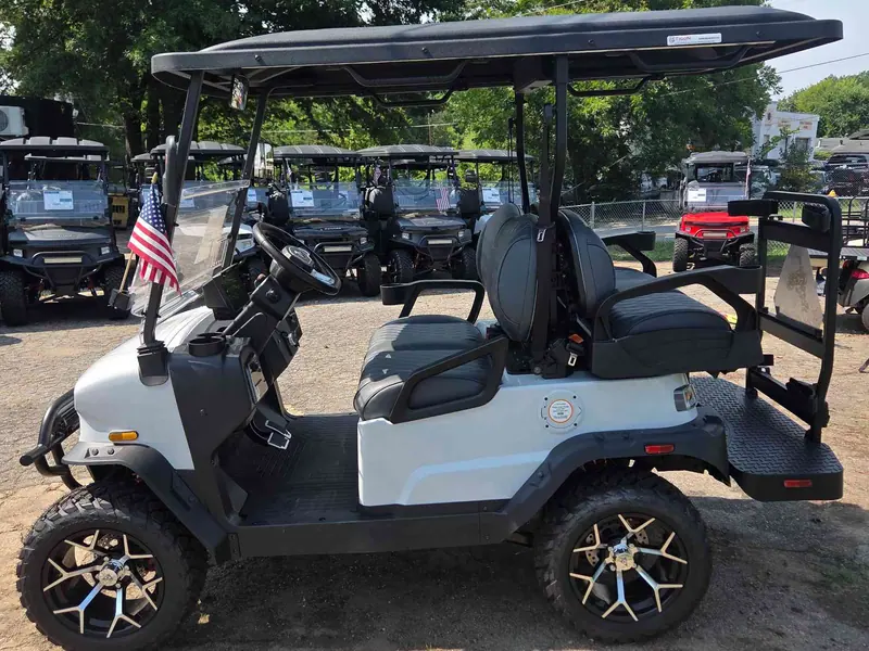 New white electric 2026 Denago Nomad XL lifted golf cart for sale in Raleigh, NC — photo 2