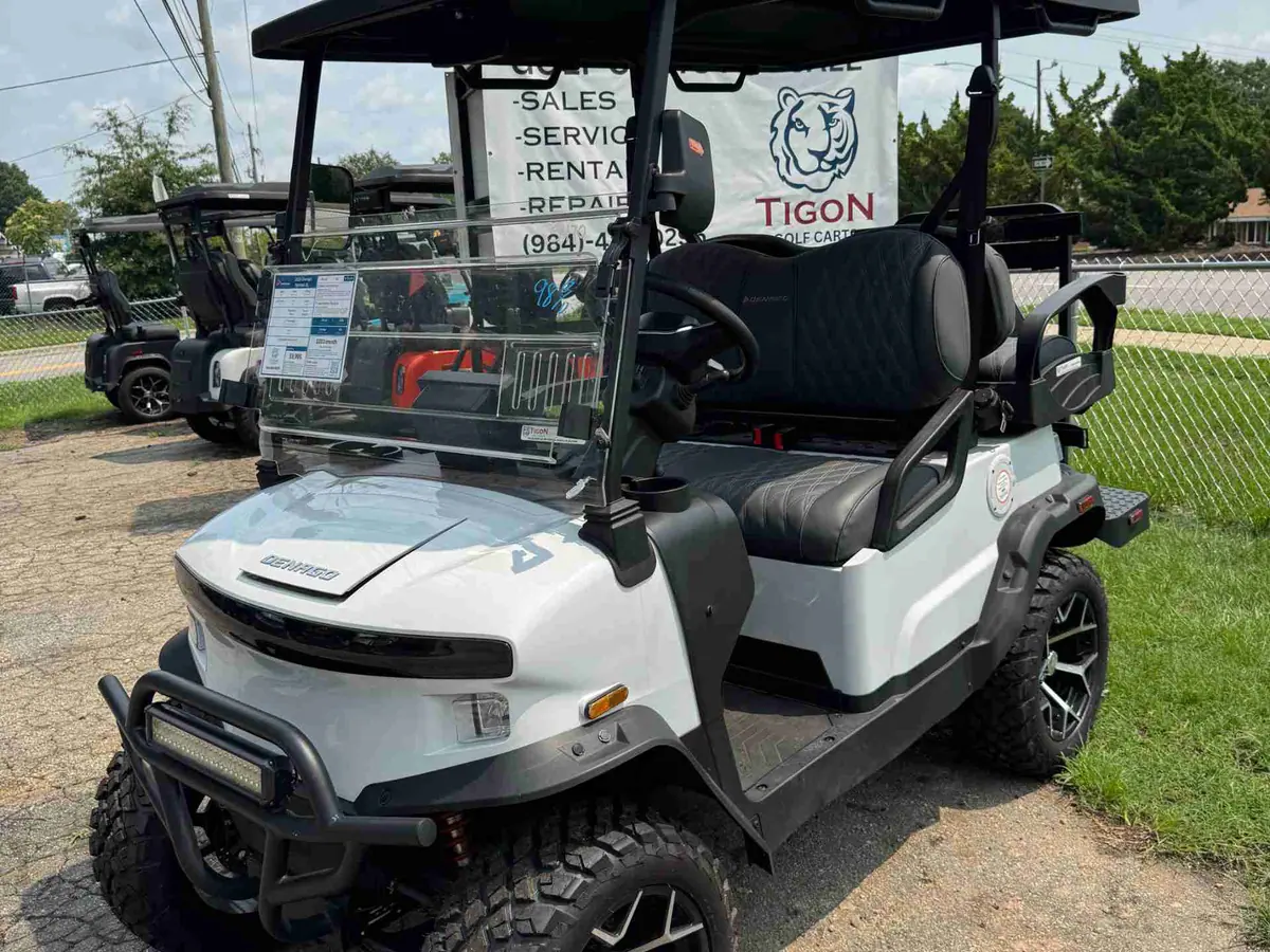 New white electric 2026 Denago Nomad XL lifted golf cart for sale in Raleigh, NC