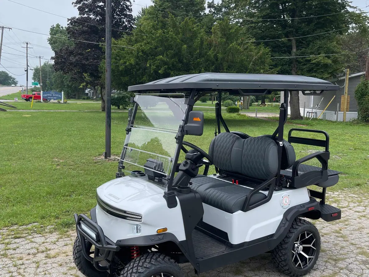 New white electric 2026 Denago Nomad XL lifted golf cart for sale in Swanton, OH