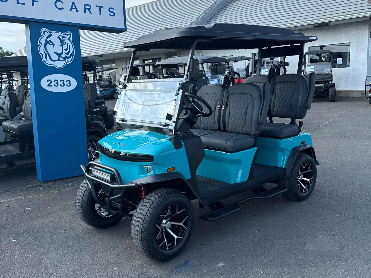 New aqua electric 2026 Denago Rover XL lifted golf cart for sale in Hatfield, PA
