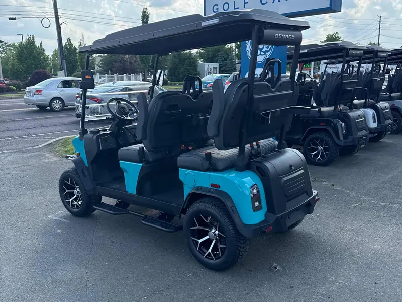 New aqua electric 2026 Denago Rover XL lifted golf cart for sale in Hatfield, PA — photo 3