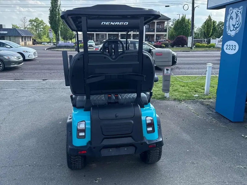 New aqua electric 2026 Denago Rover XL lifted golf cart for sale in Hatfield, PA — photo 4