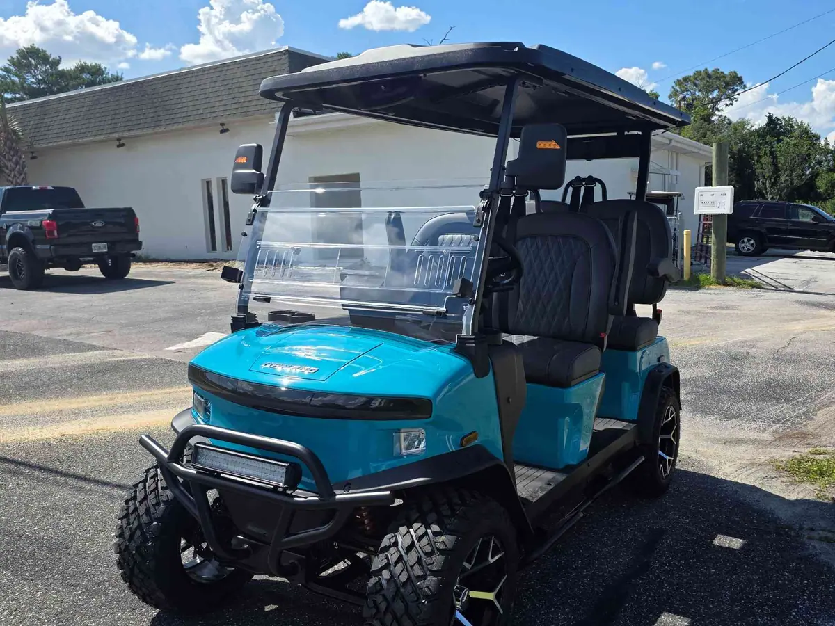 New aqua electric 2026 Denago Rover XL lifted golf cart for sale in Hatfield, PA