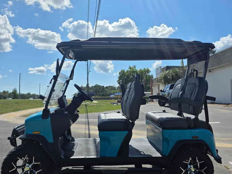 New aqua electric 2026 Denago Rover XL lifted golf cart for sale in Hatfield, PA — photo 2
