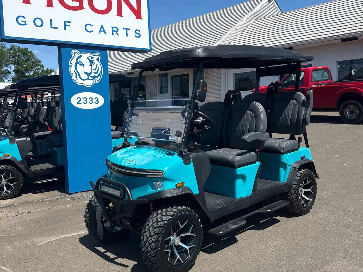 New aqua electric 2026 Denago Rover XL lifted golf cart for sale in Hatfield, PA