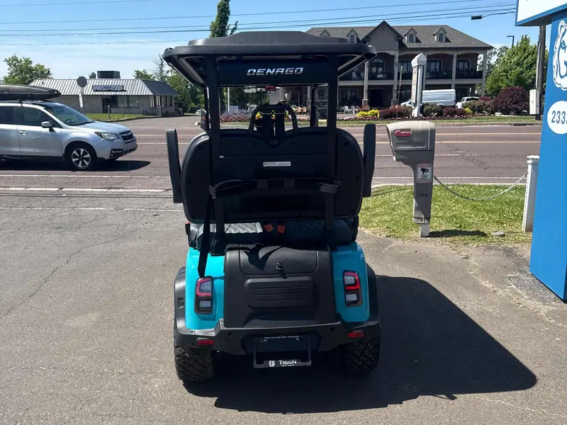 New aqua electric 2026 Denago Rover XL lifted golf cart for sale in Hatfield, PA — photo 4