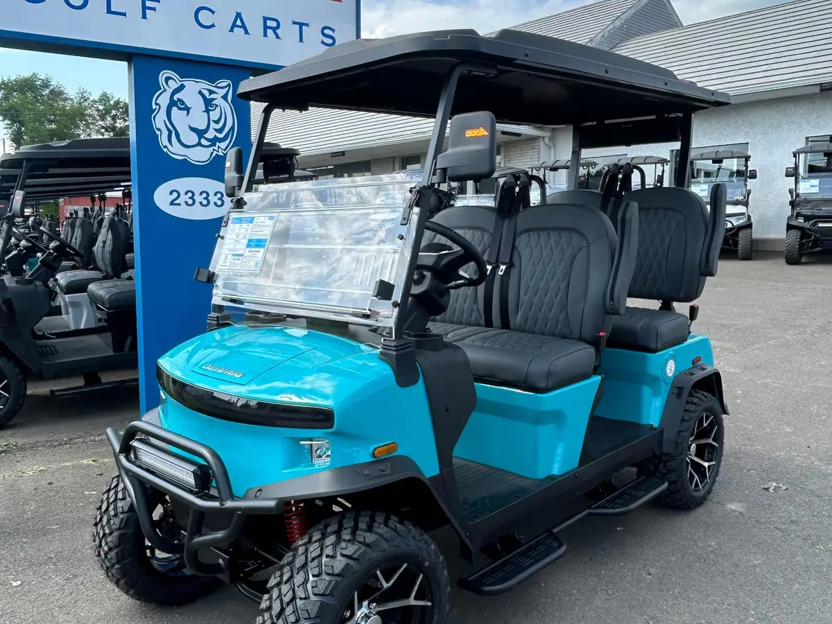 New aqua electric 2026 Denago Rover XL lifted golf cart for sale in Hatfield, PA
