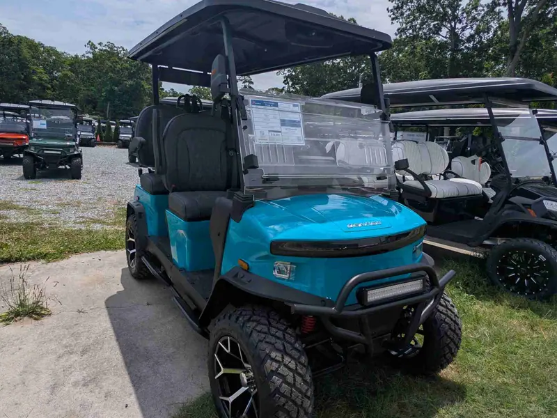 New aqua electric 2026 Denago Rover XL lifted golf cart for sale in Ocean View, NJ — photo 2