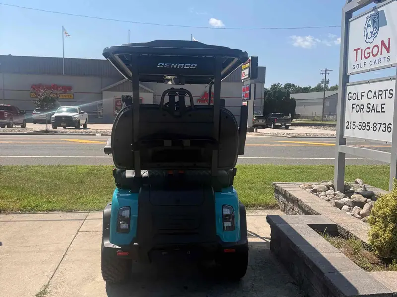 New aqua electric 2026 Denago Rover XL lifted golf cart for sale in Ocean View, NJ — photo 4