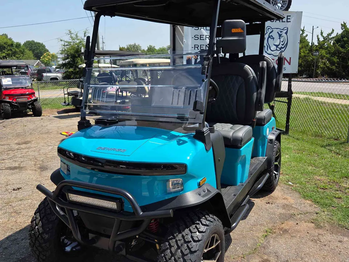 New aqua electric 2026 Denago Rover XL lifted golf cart for sale in Raleigh, NC