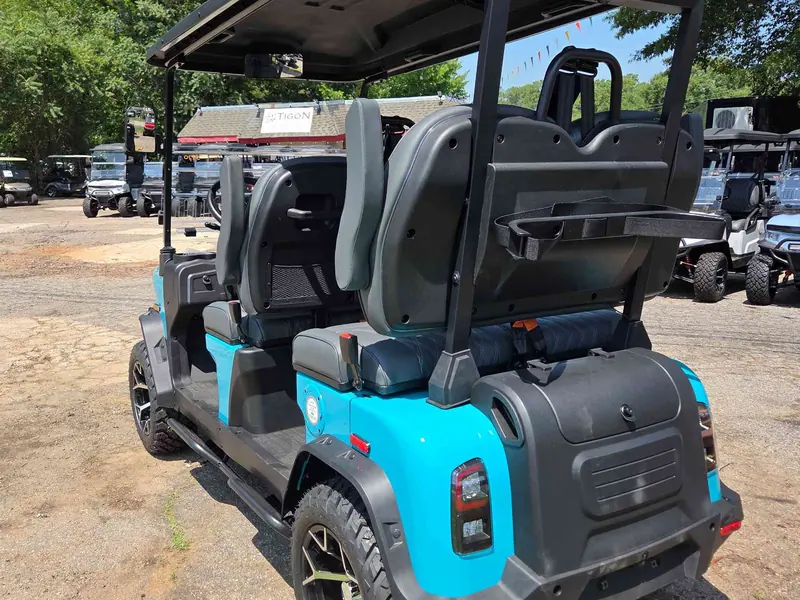 New aqua electric 2026 Denago Rover XL lifted golf cart for sale in Raleigh, NC — photo 3
