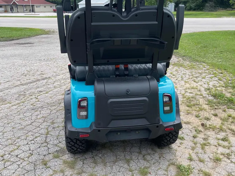 New aqua electric 2026 Denago Rover XL lifted golf cart for sale in Swanton, OH — photo 4