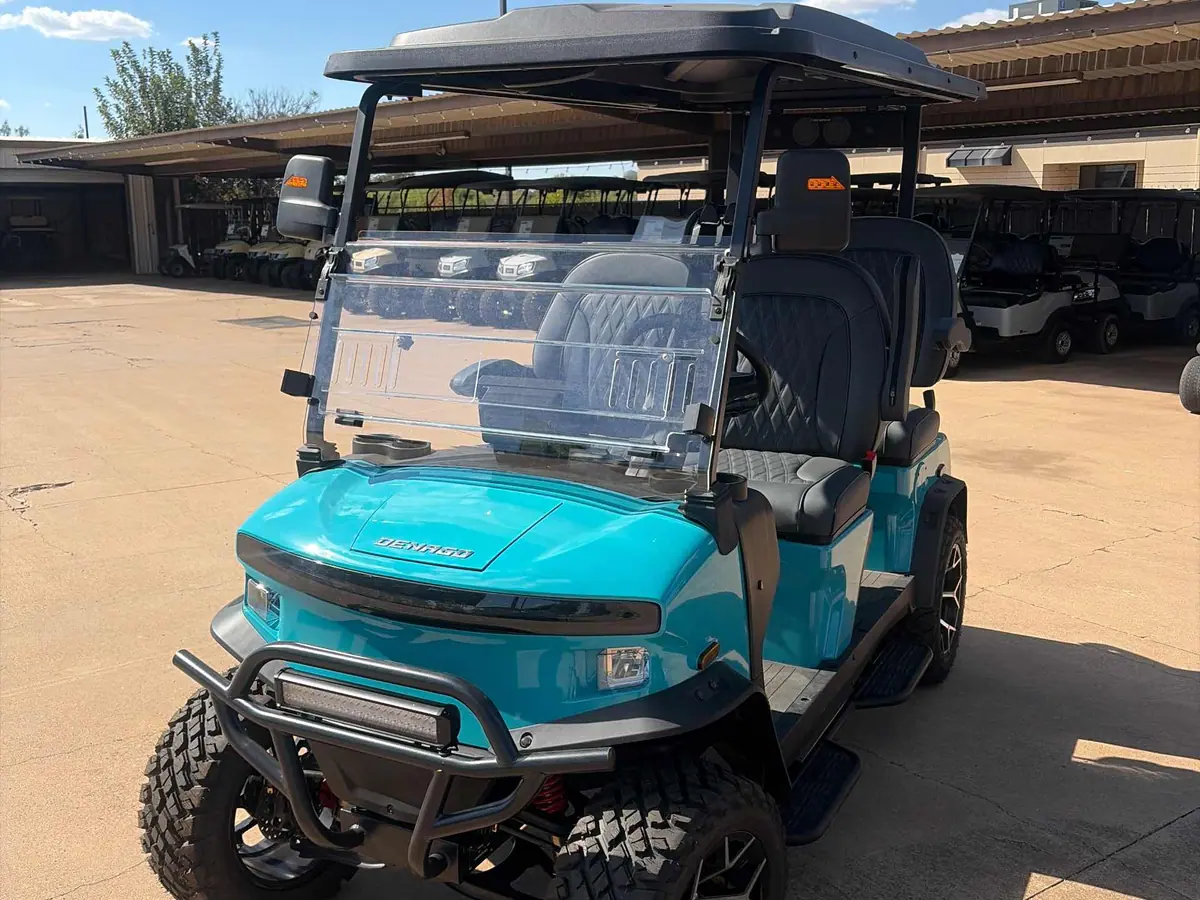 New aqua electric 2026 Denago Rover XL lifted golf cart for sale in Wichita Falls, TX
