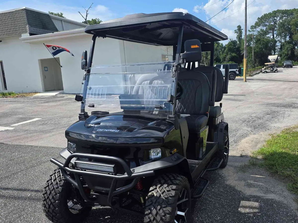New black electric 2026 Denago Rover XL lifted golf cart for sale in Lecanto, FL