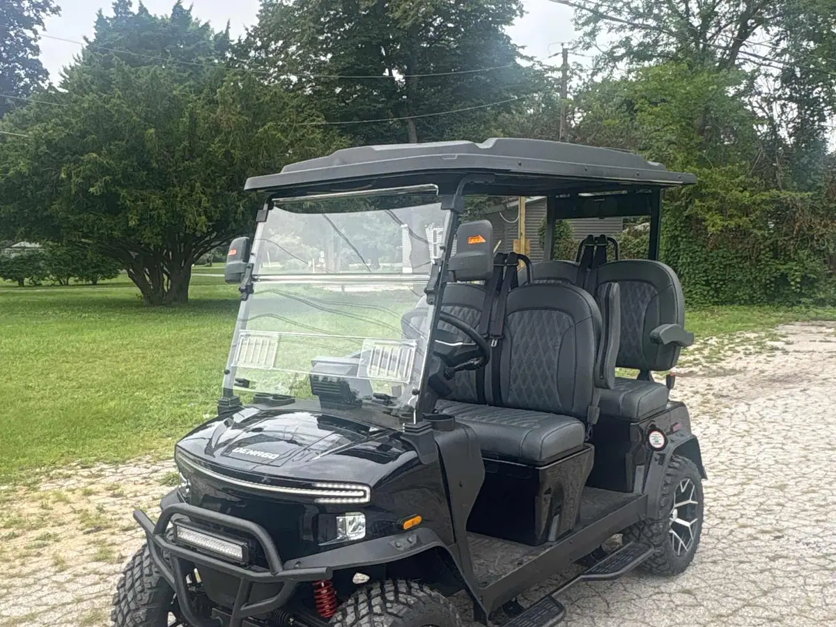 New black electric 2026 Denago Rover XL lifted golf cart for sale in Swanton, OH