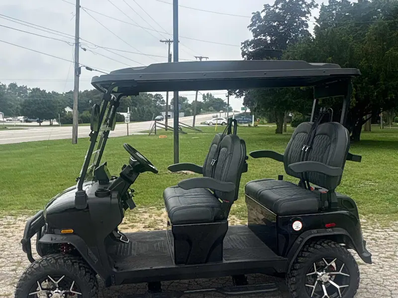 New black electric 2026 Denago Rover XL lifted golf cart for sale in Swanton, OH — photo 2