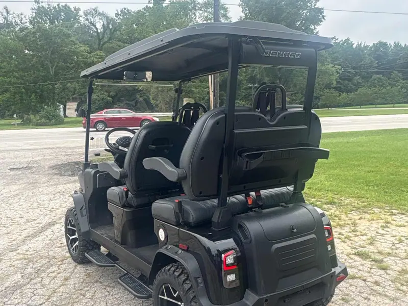 New black electric 2026 Denago Rover XL lifted golf cart for sale in Swanton, OH — photo 3