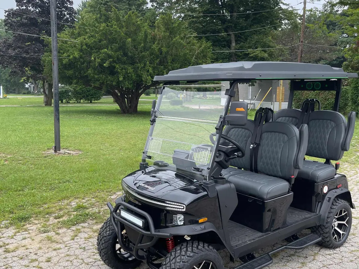 New black electric 2026 Denago Rover XL lifted golf cart for sale in Swanton, OH