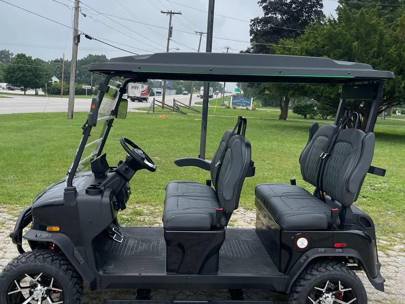 New black electric 2026 Denago Rover XL lifted golf cart for sale in Swanton, OH — photo 2