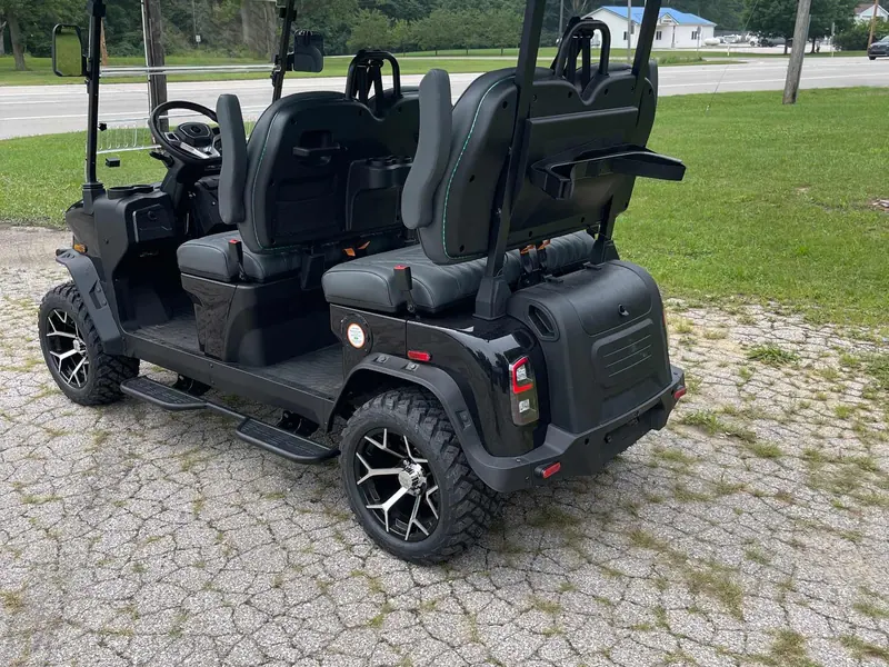 New black electric 2026 Denago Rover XL lifted golf cart for sale in Swanton, OH — photo 3