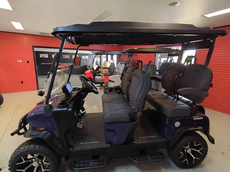 New blue electric 2026 Denago Rover XL lifted golf cart for sale in Gloucester Point, VA — photo 2