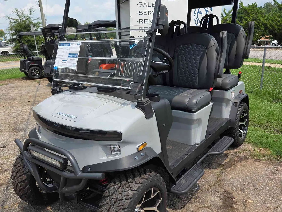 New gray electric 2026 Denago Rover XL lifted golf cart for sale in Raleigh, NC