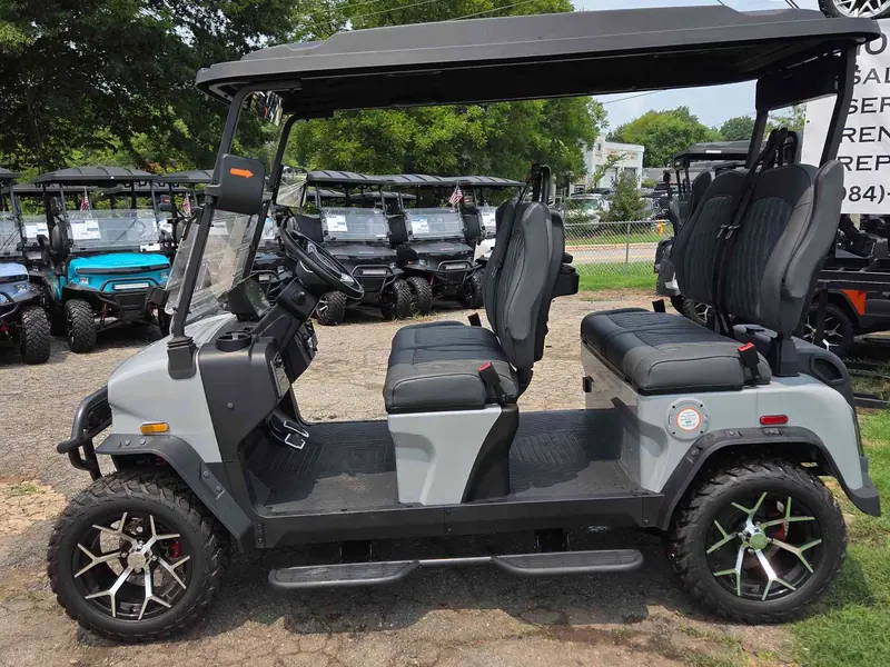 New gray electric 2026 Denago Rover XL lifted golf cart for sale in Raleigh, NC — photo 2