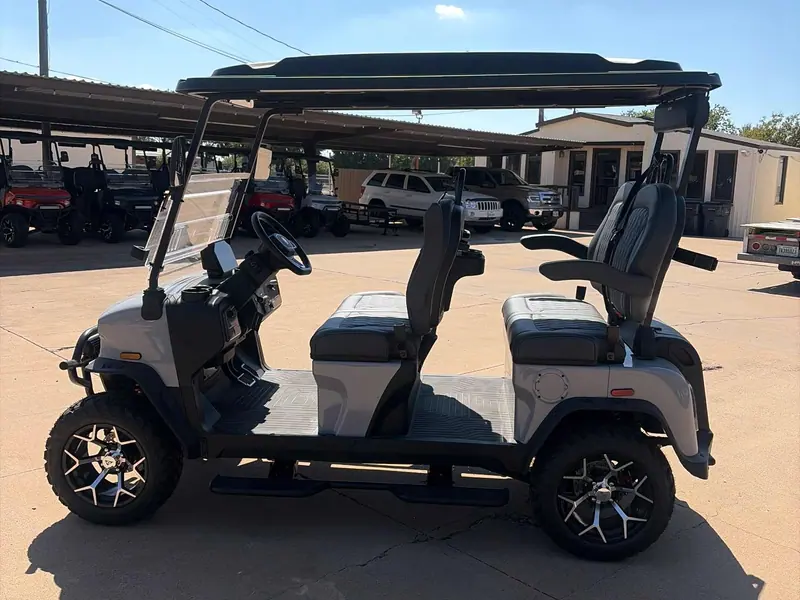 New gray electric 2026 Denago Rover XL lifted golf cart for sale in Wichita Falls, TX — photo 2