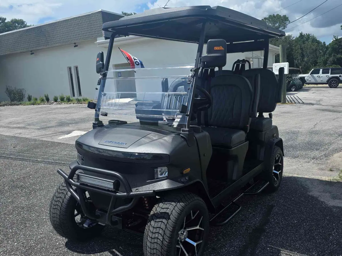 New matte black electric 2026 Denago Rover XL lifted golf cart for sale in Lecanto, FL