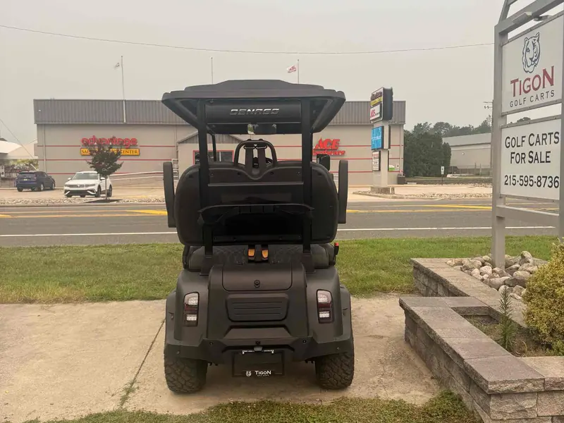 New matte black electric 2026 Denago Rover XL lifted golf cart for sale in Ocean View, NJ — photo 4