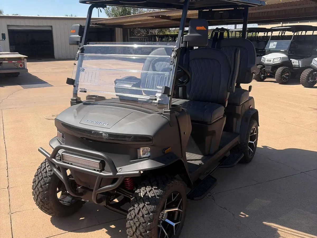 New matte black electric 2026 Denago Rover XL lifted golf cart for sale in Wichita Falls, TX