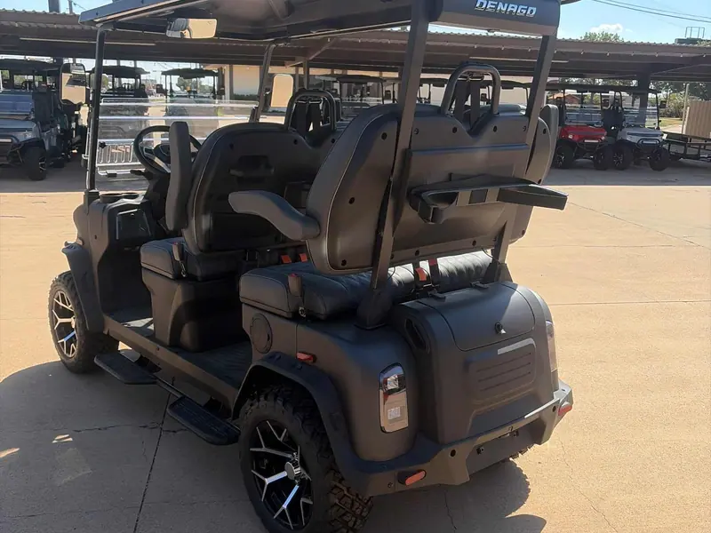 New matte black electric 2026 Denago Rover XL lifted golf cart for sale in Wichita Falls, TX — photo 3