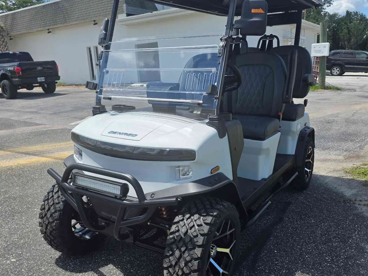 New matte white electric 2026 Denago Rover XL lifted golf cart for sale in Lecanto, FL