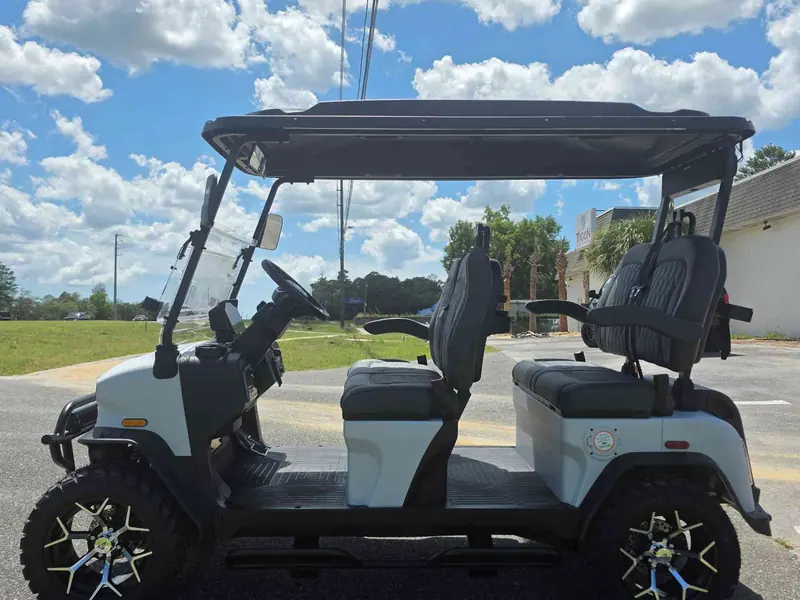 New matte white electric 2026 Denago Rover XL lifted golf cart for sale in Lecanto, FL — photo 2