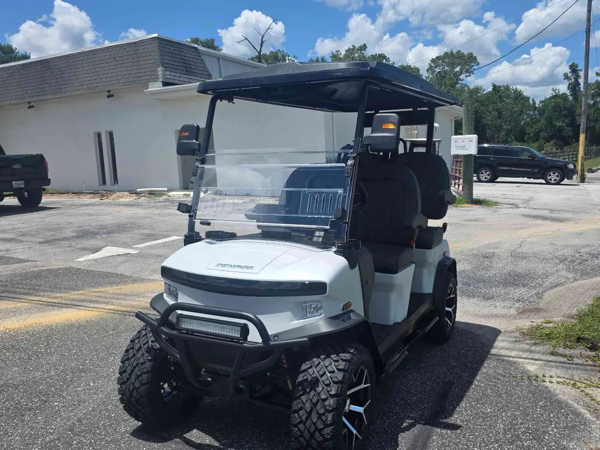 New matte white electric 2026 Denago Rover XL lifted golf cart for sale in Lecanto, FL