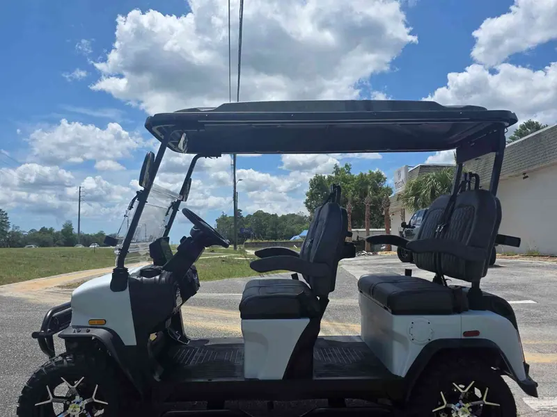New matte white electric 2026 Denago Rover XL lifted golf cart for sale in Lecanto, FL — photo 2