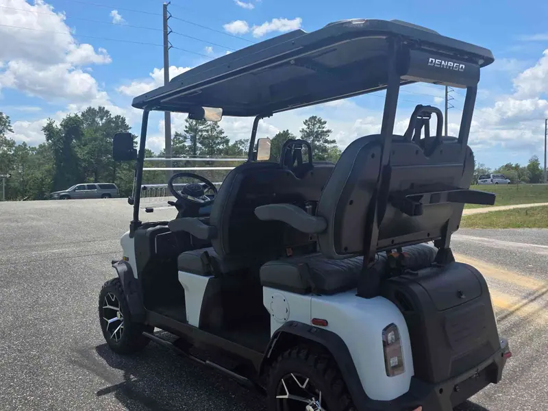New matte white electric 2026 Denago Rover XL lifted golf cart for sale in Lecanto, FL — photo 3