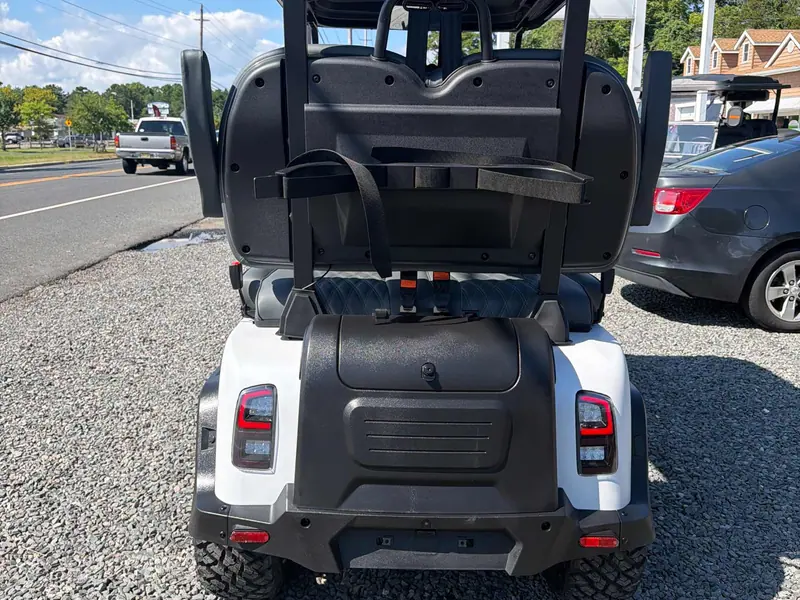New matte white electric 2026 Denago Rover XL lifted golf cart for sale in Waretown, NJ — photo 4