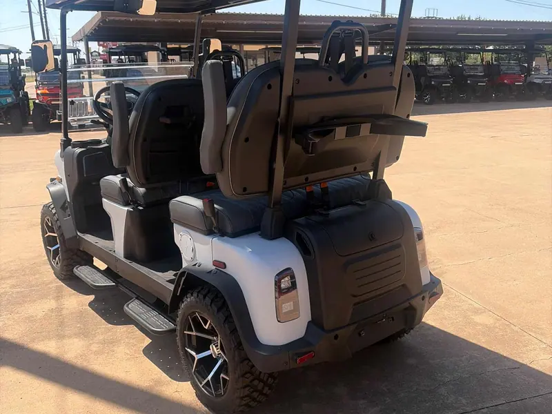 New matte white electric 2026 Denago Rover XL lifted golf cart for sale in Wichita Falls, TX — photo 3
