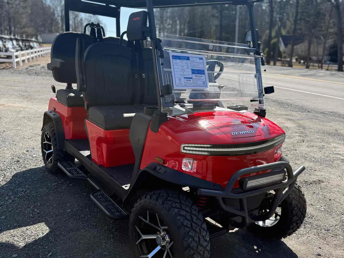 New red electric 2026 Denago Rover XL lifted golf cart for sale in Long Pond, PA